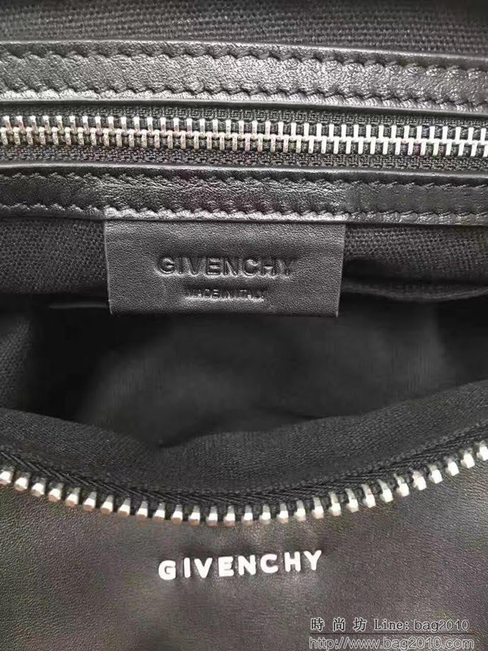 GlVENCHY紀梵希 最新白字Logo 白字肩帶 平紋胎牛 潘多拉 手提斜挎包  tsg1071